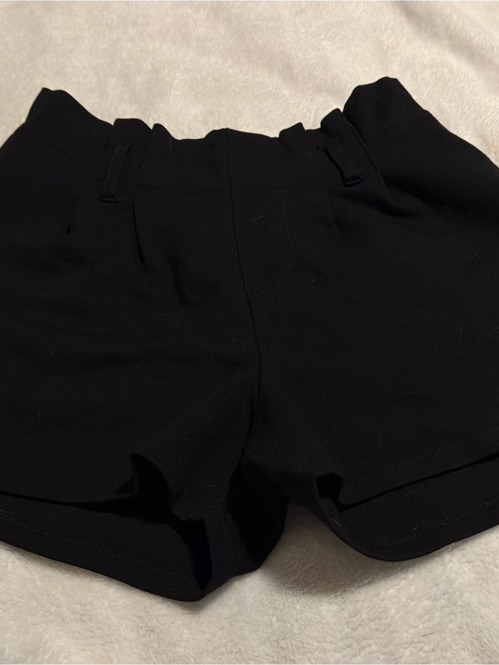 Papaya Black High-Waist Shorts